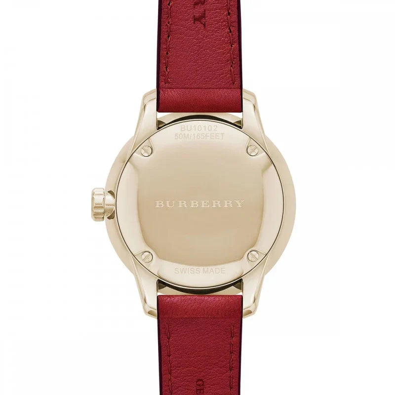 Burberry Ladies' Watch Classic Red Gold