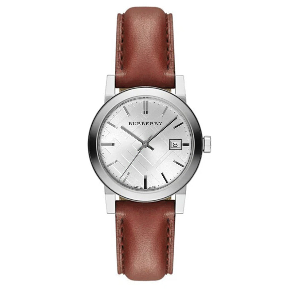 Burberry Ladies' Watch The City Check Silver Brown