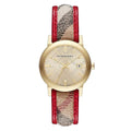 Burberry Ladies' Watch The City Check Gold Red