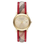 Burberry Ladies' Watch The City Check Gold Red