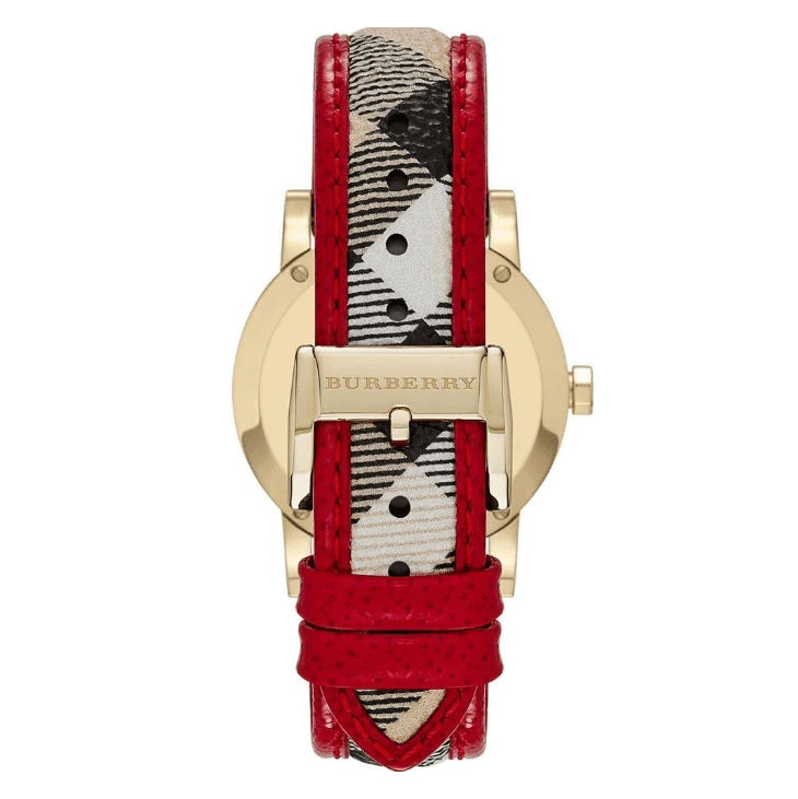 Burberry Ladies' Watch The City Check Gold Red