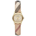 Burberry Ladies Watch The City Haymarket Check Yellow Gold