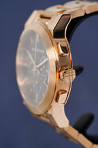 Burberry Men's Watch Chronograph The City 42mm Rose Gold