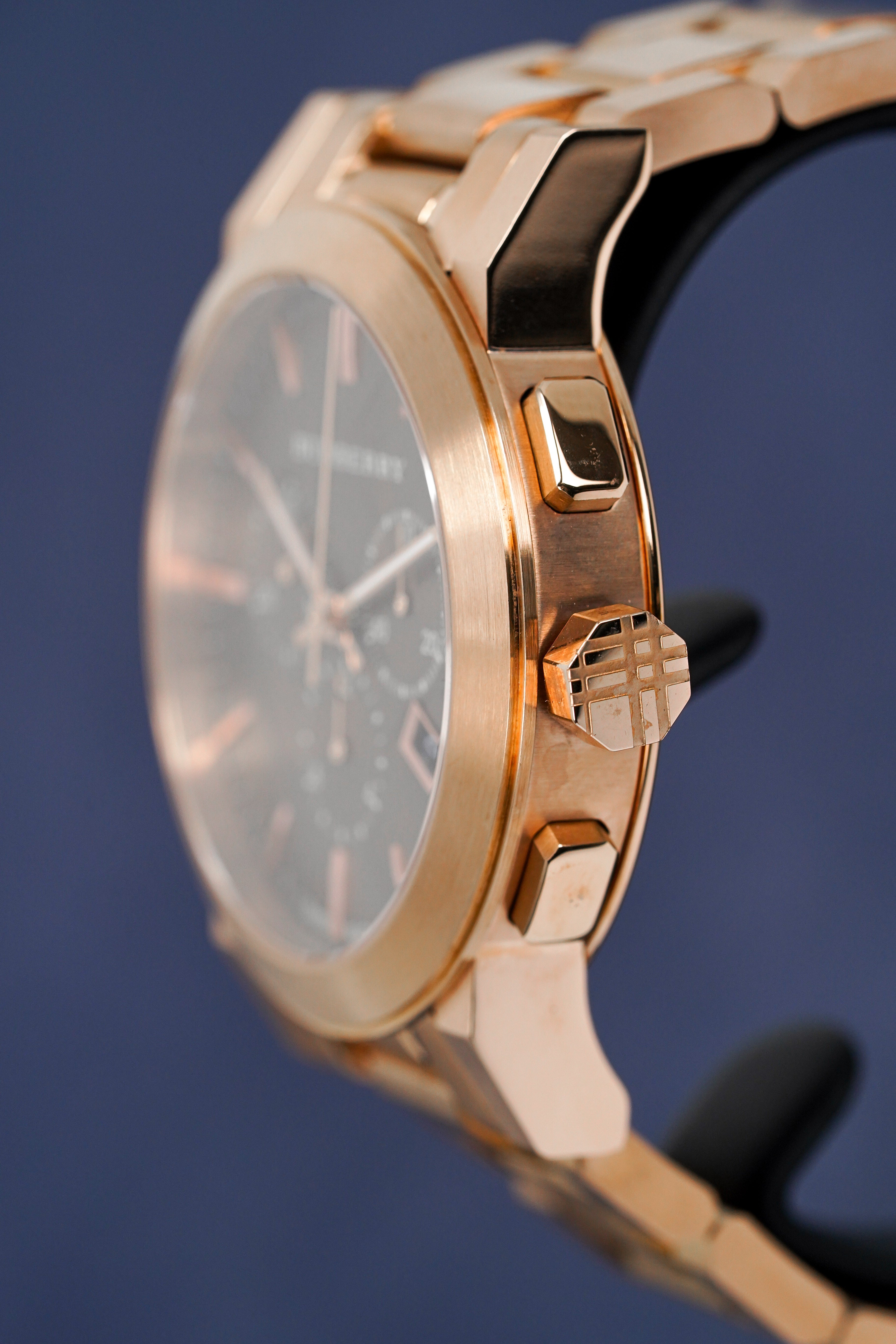 Burberry Men's Watch Chronograph The City 42mm Rose Gold