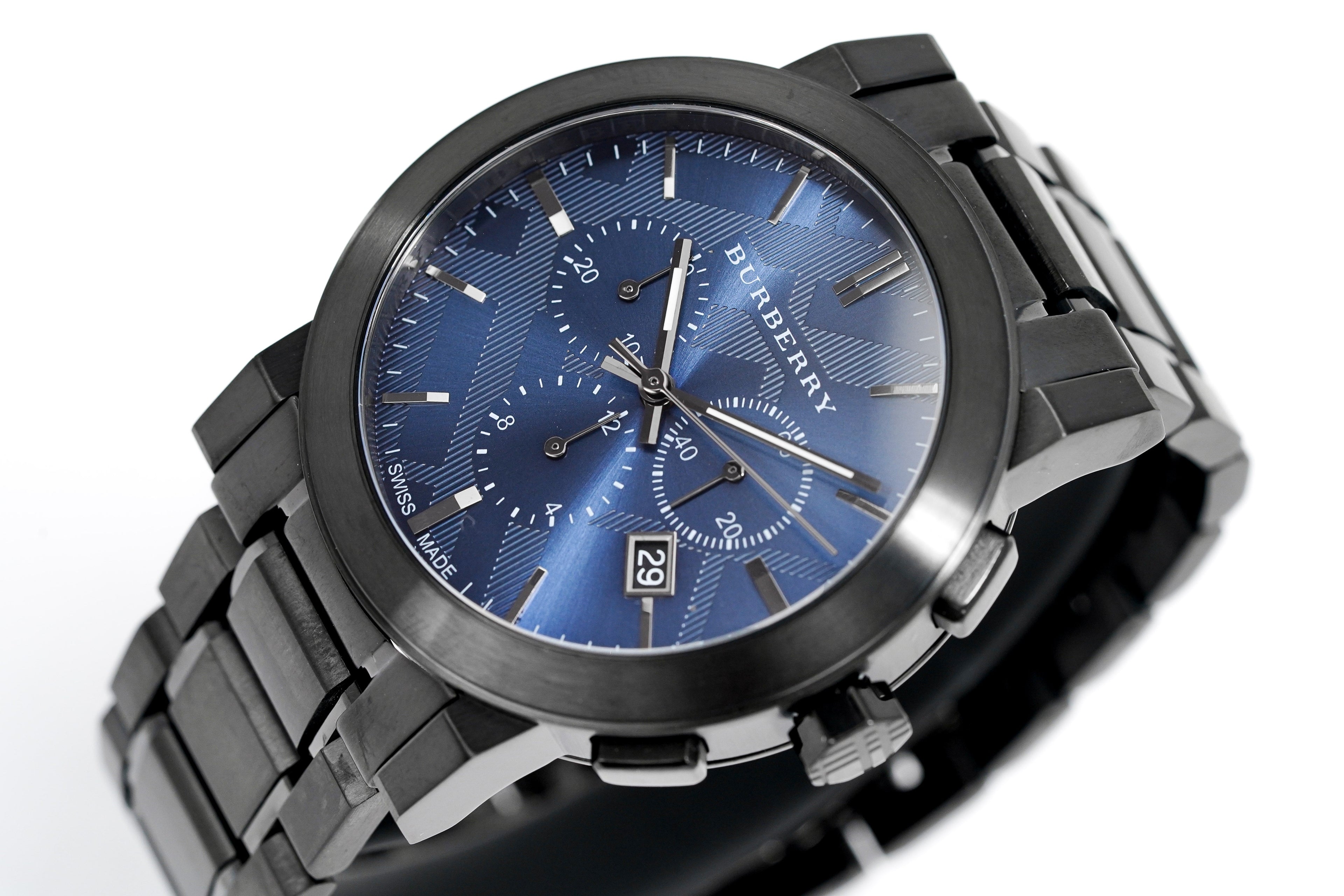 Burberry Men's Watch Chronograph The City 42mm Gun Metal