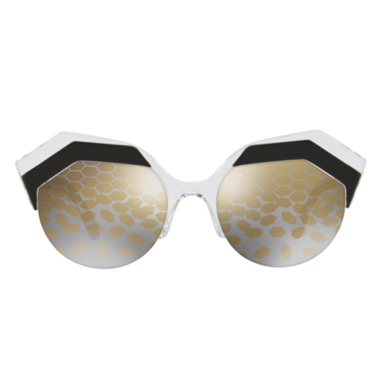 Bvlgari Serpenteyes Women's Sunglasses Geometric Cat Eye Crystal Patterned