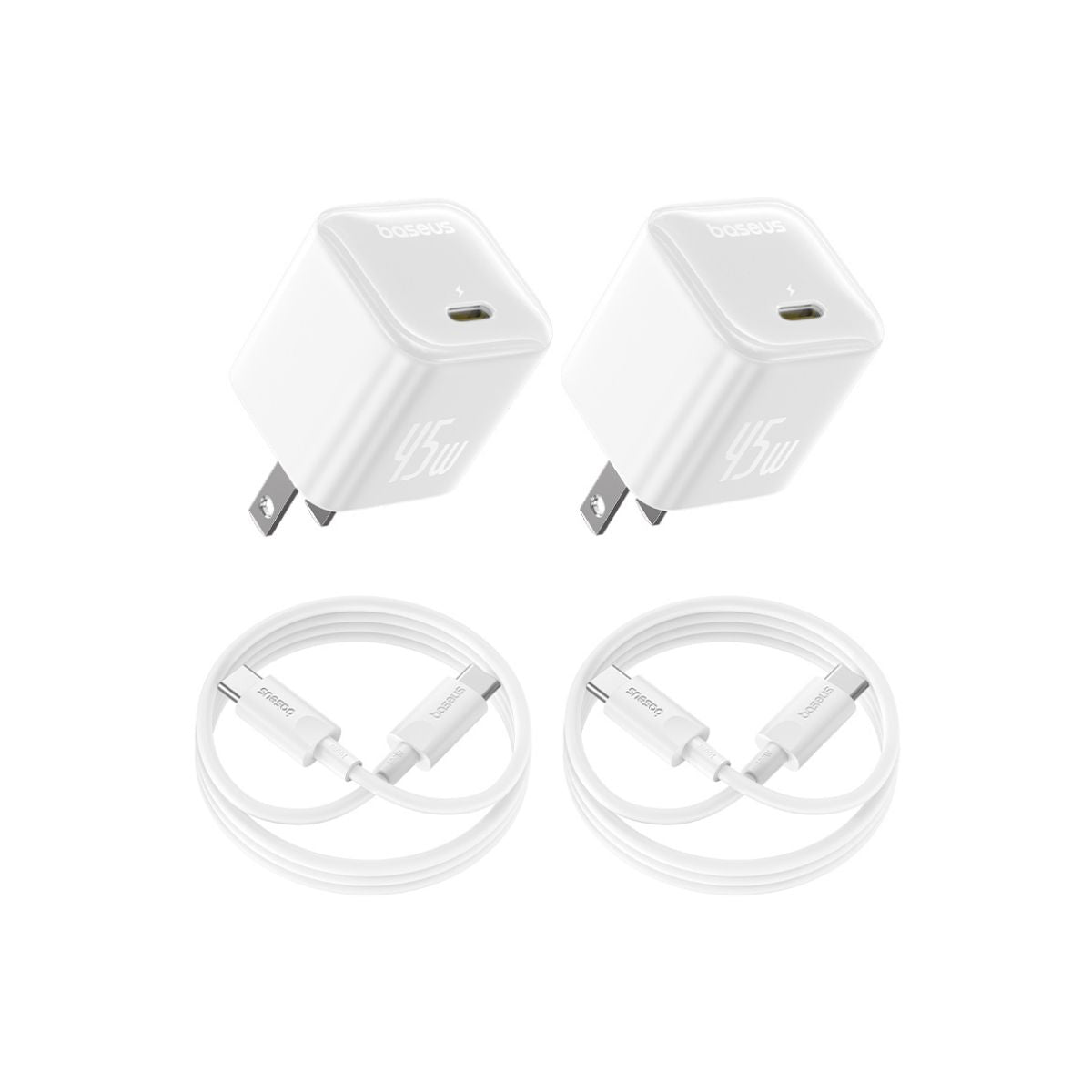 Baseus PicoGo GaN USB-C Charger 45W 2 Pack