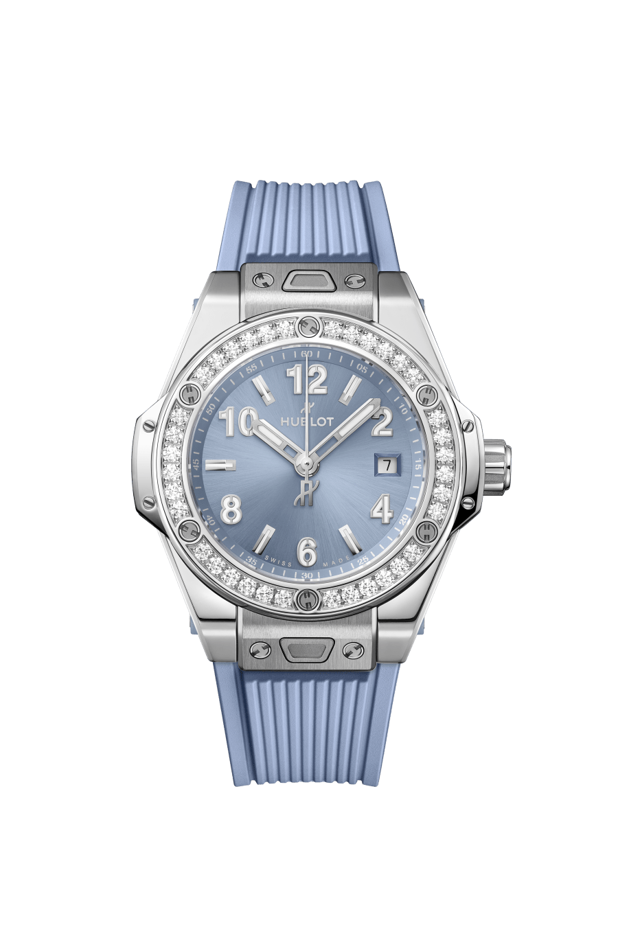 Big Bang One Click Steel Coal Blue Diamonds