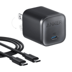 Anker Nano Charger (45W) with USB-C to USB-C Cable and Anker USB-C to USB-C Cable (6 ft, 240W, Upcycled-Braided)