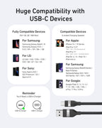 Anker USB-A to USB-C Cable (6 ft, Upcycled-Braided) 2-Pack