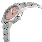 Burberry Ladies Watch The City Check Diamonds Pink