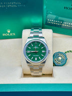 Rolex Oyster Perpetual 41  - Green Index Dial - Oyster Bracelet - 124300 greio