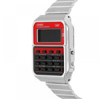 Casio Unisex Digital Watch 43mm Vintage Calculator Red