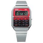 Casio Vintage Unisex Red Silver Watch