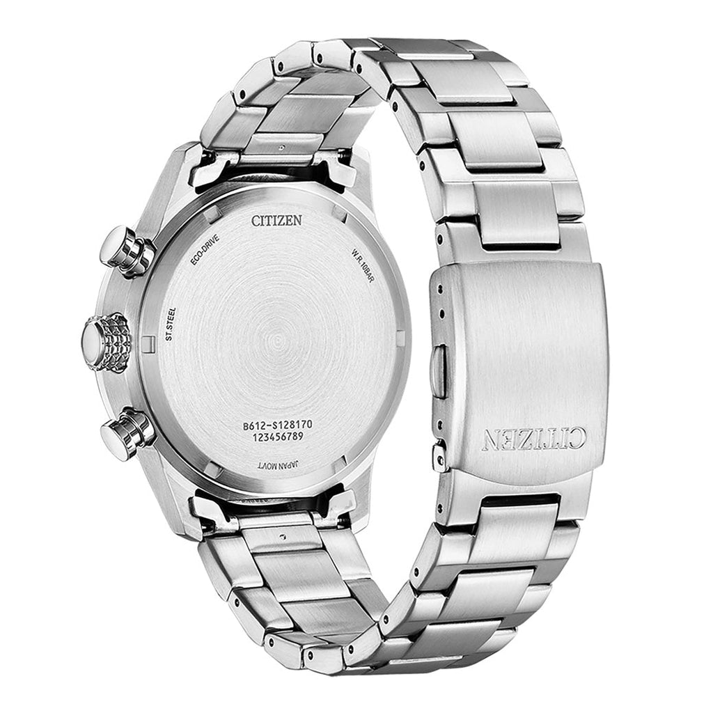 Citizen Eco-Drive Chronograph Men's Watch 43mm Black Dial