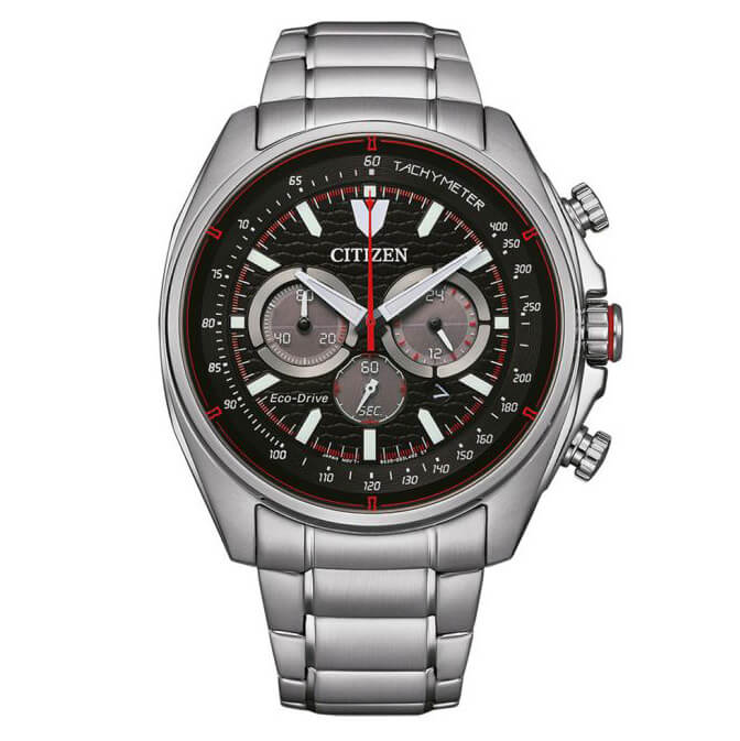 Citizen Men's Watch Eco-Drive Active Chrono Black Red