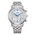 Citizen Eco-Drive Chronograph Men's Watch 42mm White Dial