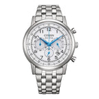 Citizen Eco-Drive Chronograph Men's Watch 42mm White Dial