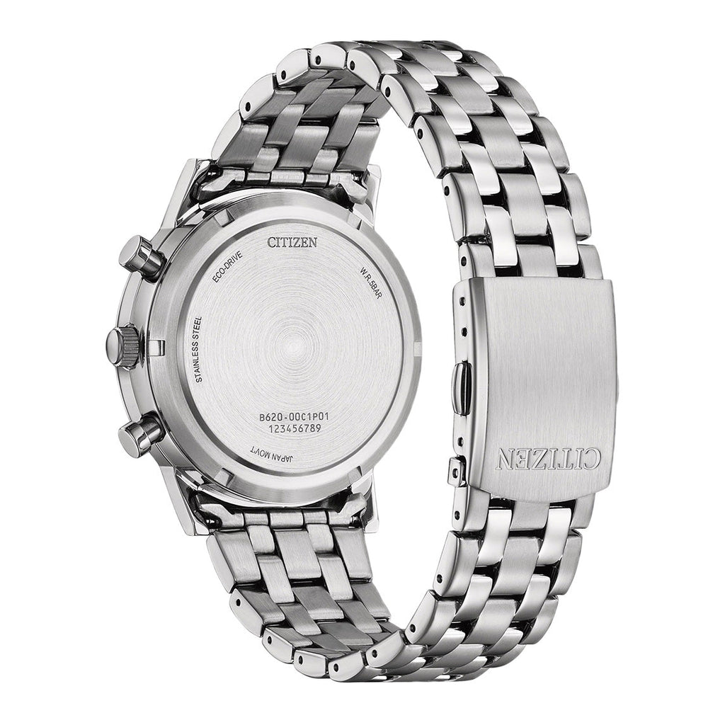 Citizen Eco-Drive Chronograph Men's Watch 42mm White Dial