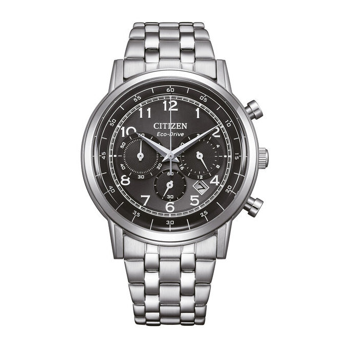 Citizen Eco-Drive Chronograph Men's Watch 42mm Black Dial