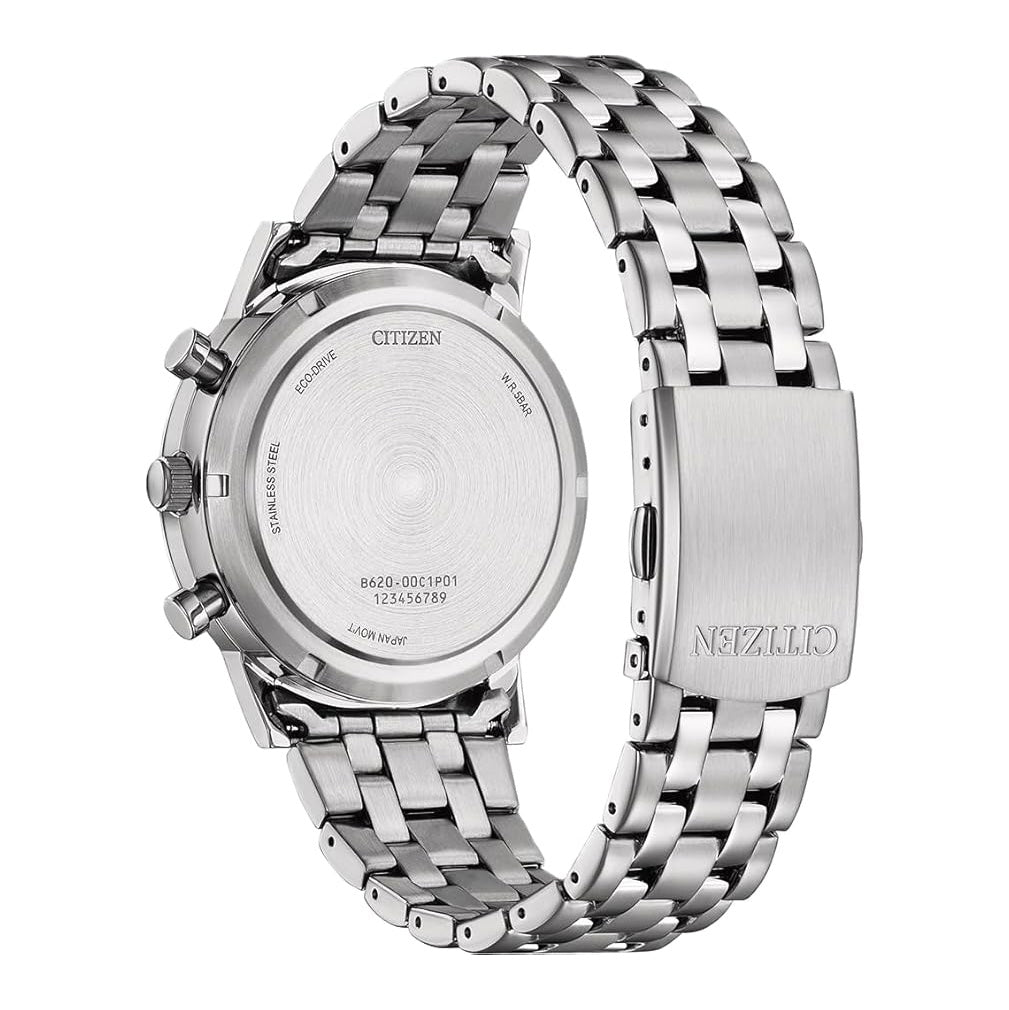 Citizen Eco-Drive Chronograph Men's Watch 42mm Black Dial