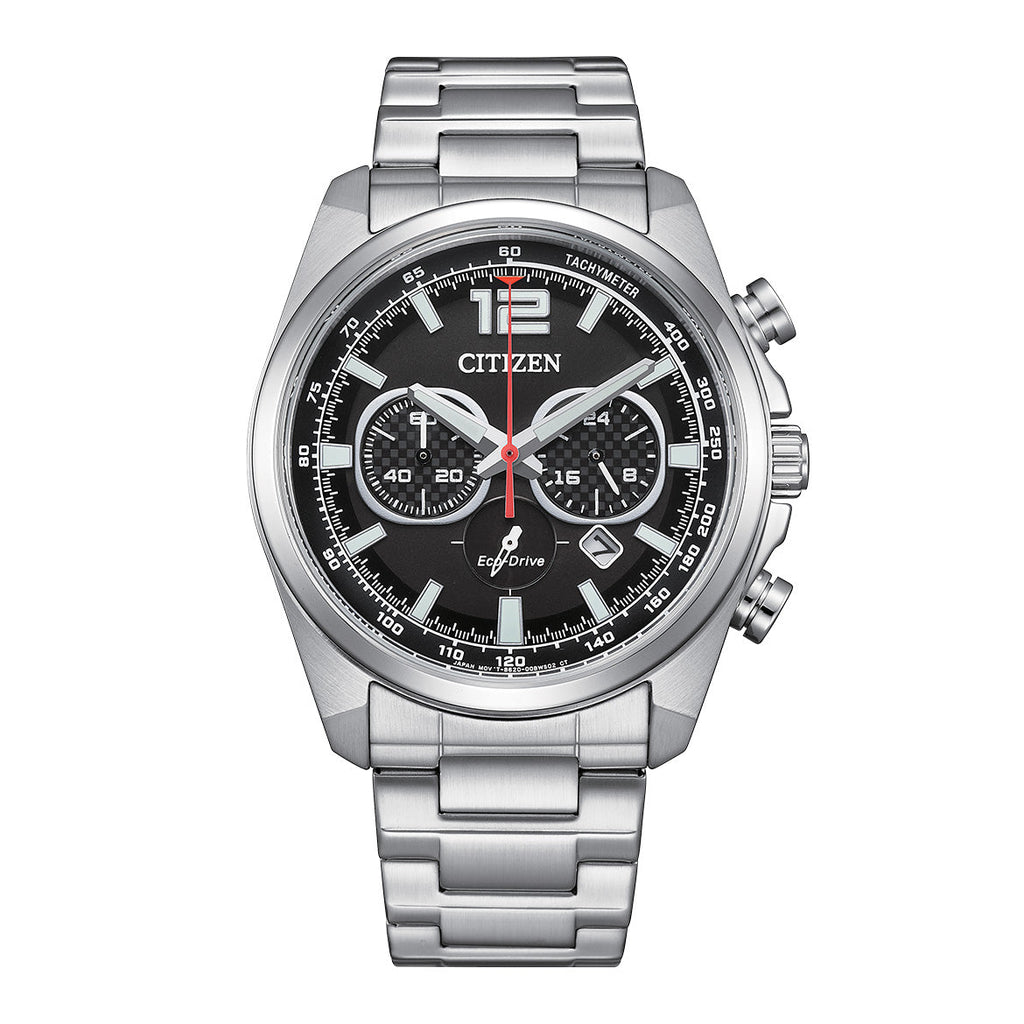 Citizen Eco-Drive Chronograph Men's Watch 41mm Black Dial