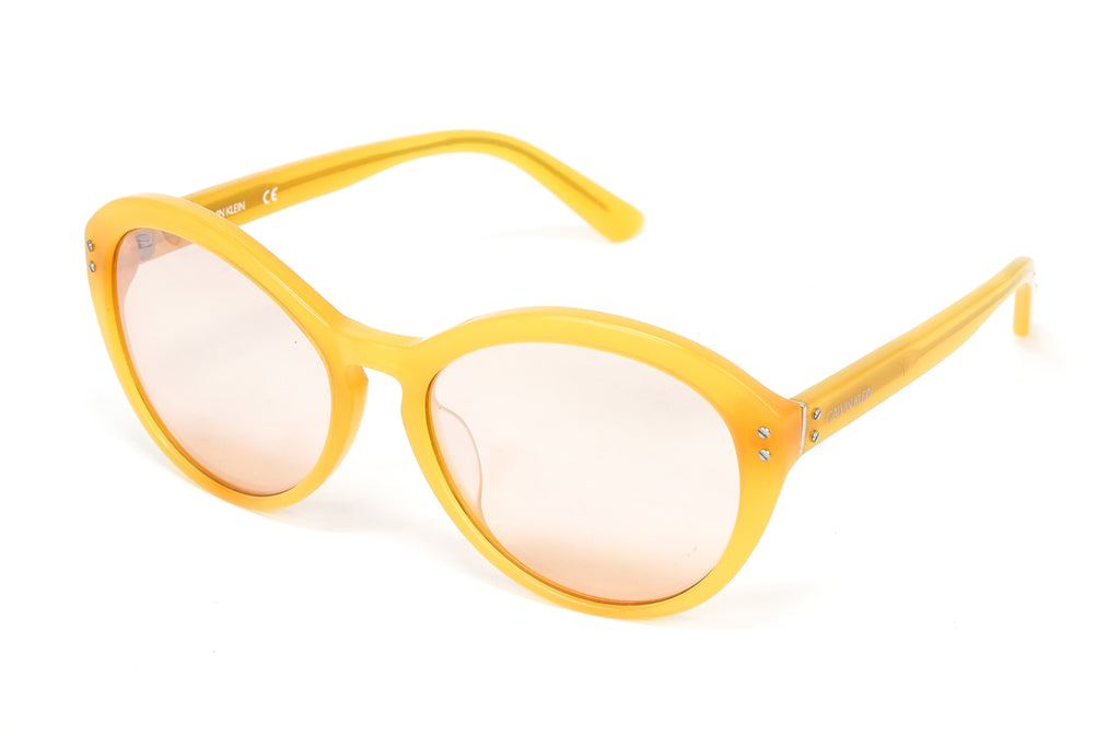 Calvin Klein Women's Sunglasses Oversized Cat Eye Yellow