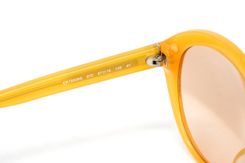 Calvin Klein Women's Sunglasses Oversized Cat Eye Yellow