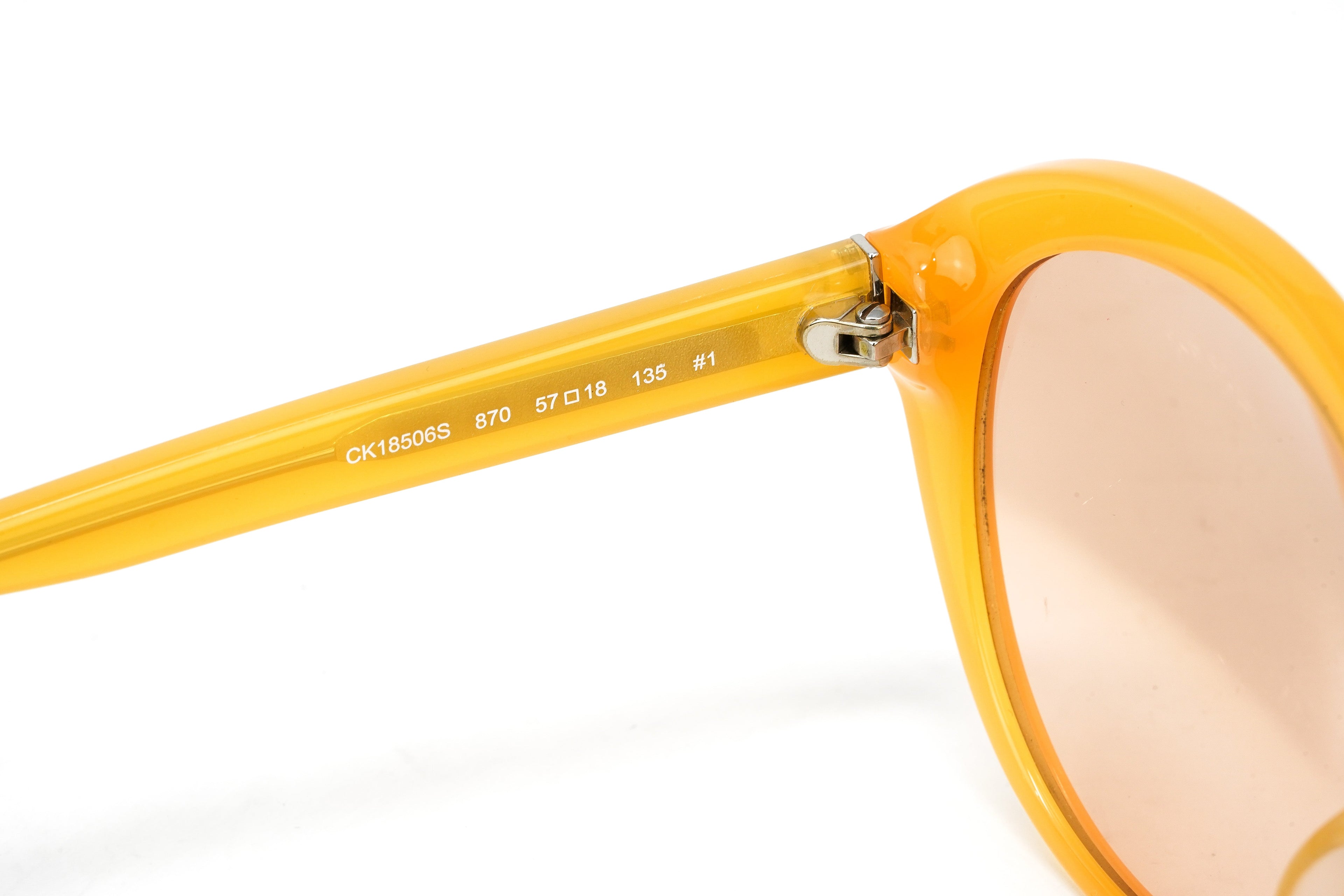 Calvin Klein Women's Sunglasses Oversized Cat Eye Yellow