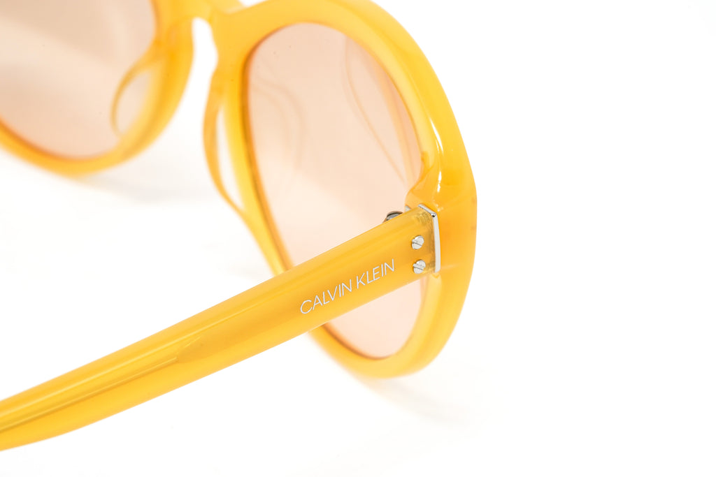 Calvin Klein Women's Sunglasses Oversized Cat Eye Yellow