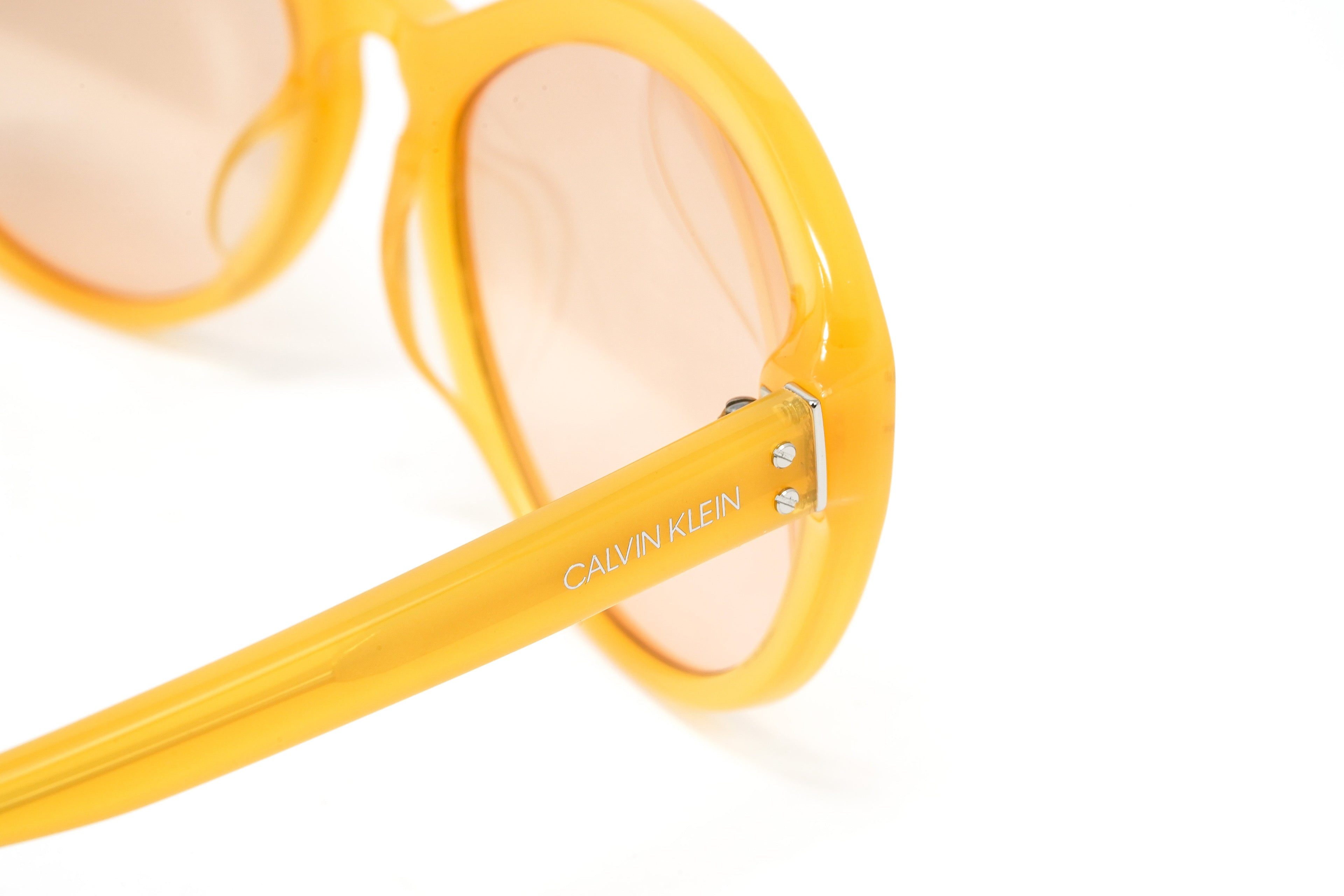 Calvin Klein Women's Sunglasses Oversized Cat Eye Yellow