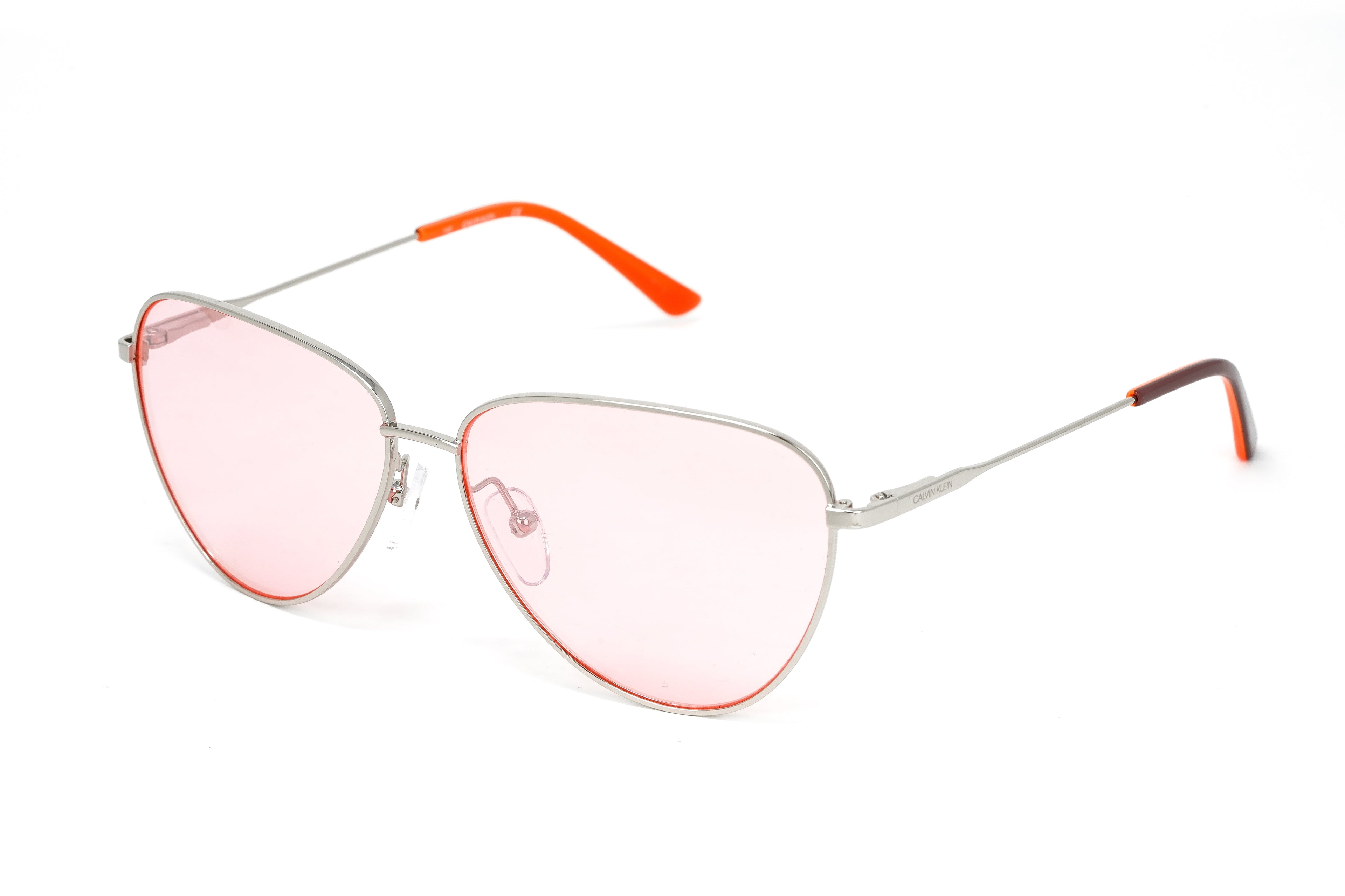 Calvin Klein Women's Sunglasses Cat Eye Pink/Silver
