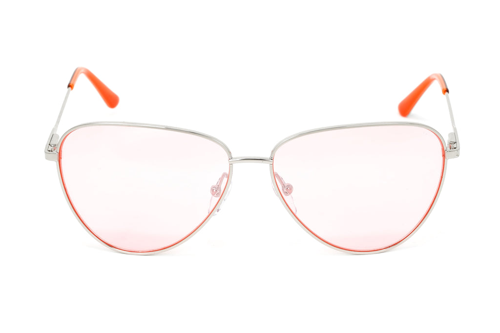 Calvin Klein Women's Sunglasses Cat Eye Pink/Silver