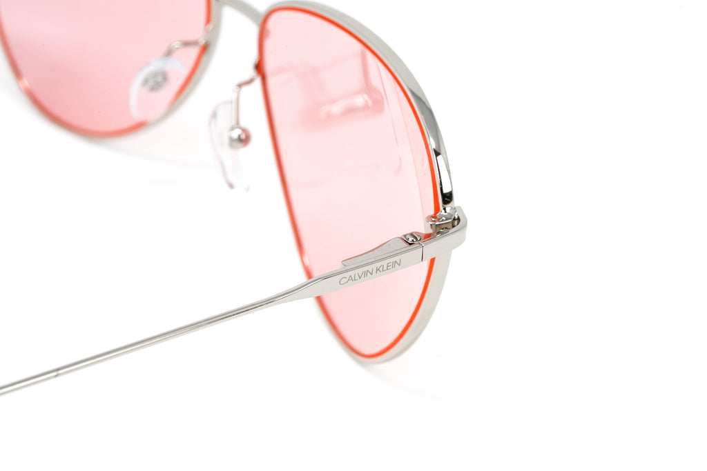 Calvin Klein Women's Sunglasses Cat Eye Pink/Silver