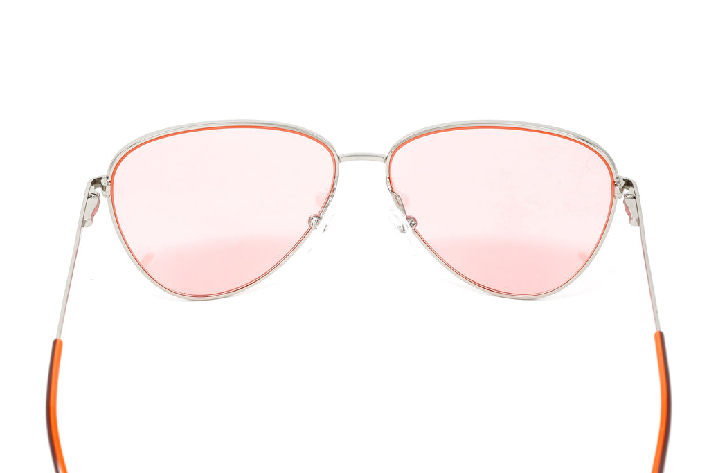 Calvin Klein Women's Sunglasses Cat Eye Pink/Silver