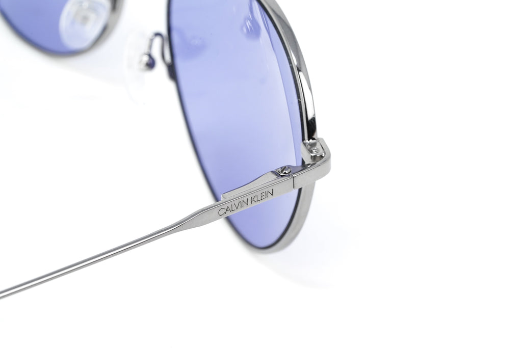 Calvin Klein Women's Sunglasses Round Purple/Gunmetal