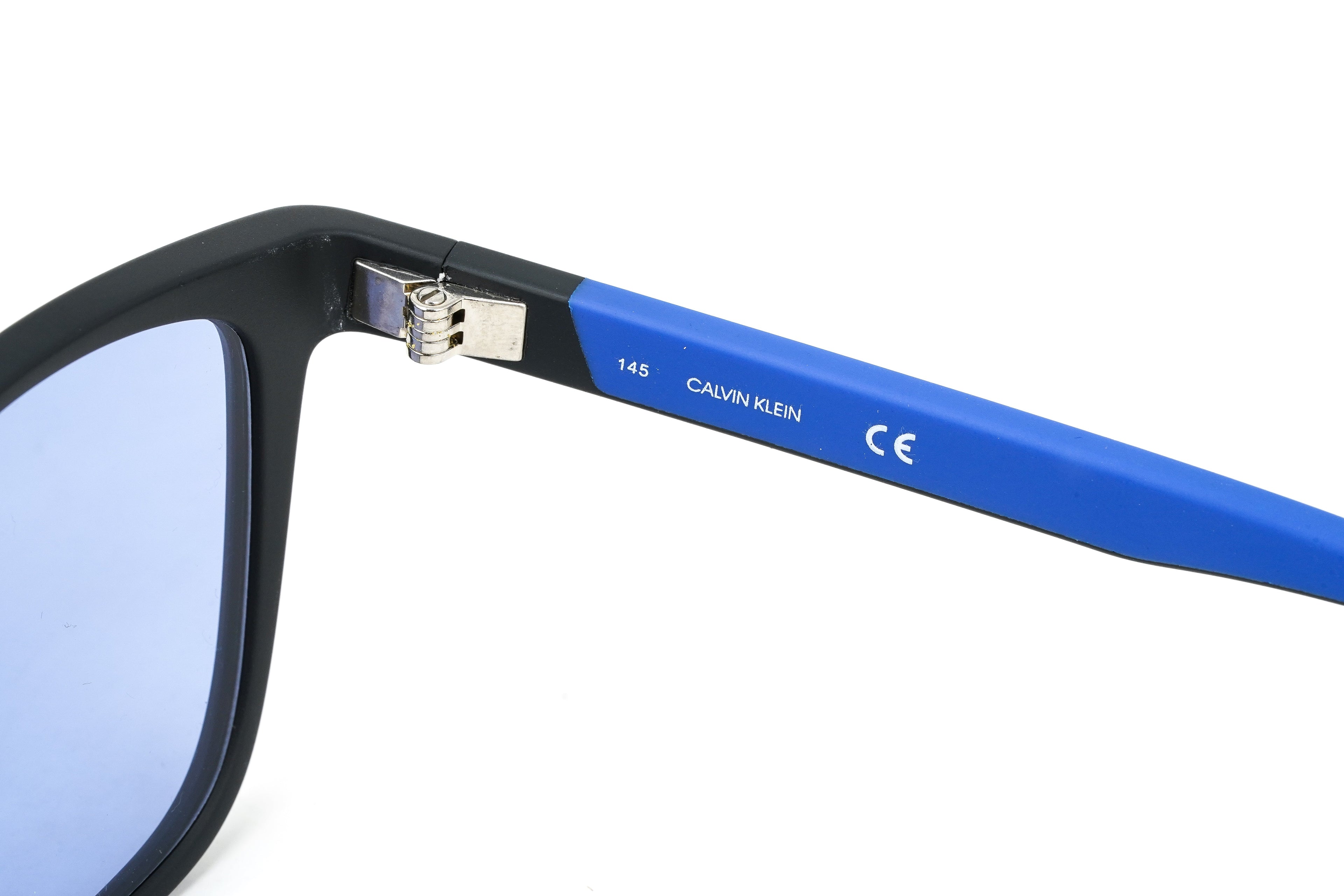 Calvin Klein Men's Sunglasses Classic Square Matte Black/Cobalt