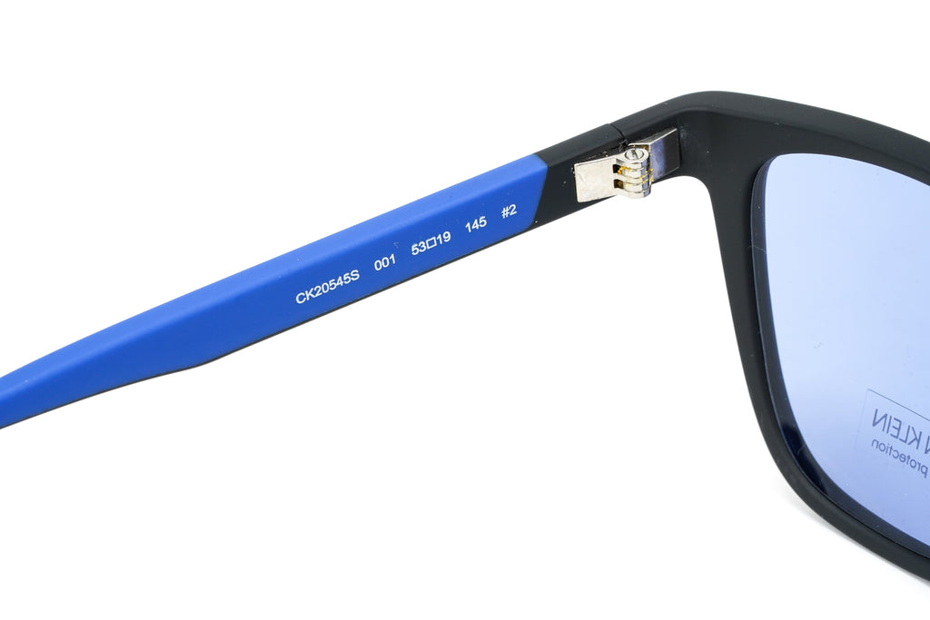 Calvin Klein Men's Sunglasses Classic Square Matte Black/Cobalt