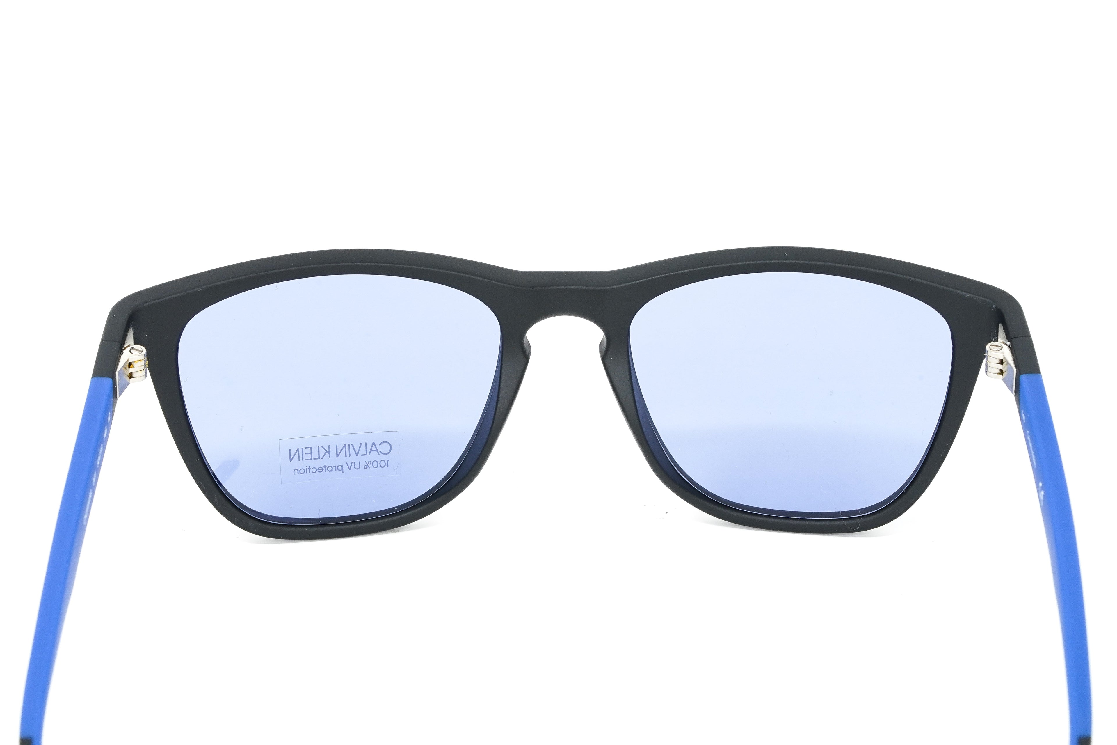 Calvin Klein Men's Sunglasses Classic Square Matte Black/Cobalt