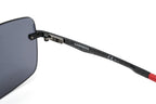 Carrera Men's Sunglasses Rimless Browline Red Mirror