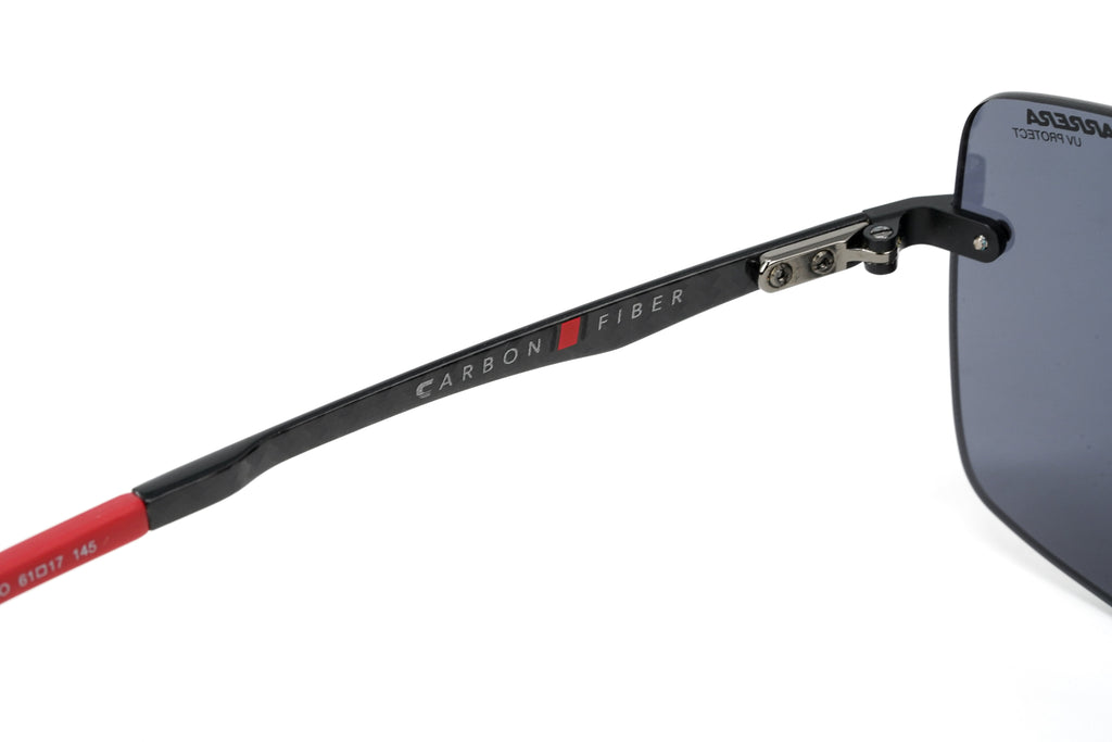 Carrera Men's Sunglasses Rimless Browline Red Mirror