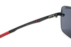 Carrera Men's Sunglasses Rimless Browline Red Mirror