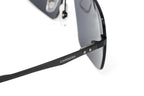 Carrera Men's Sunglasses Rimless Browline Red Mirror