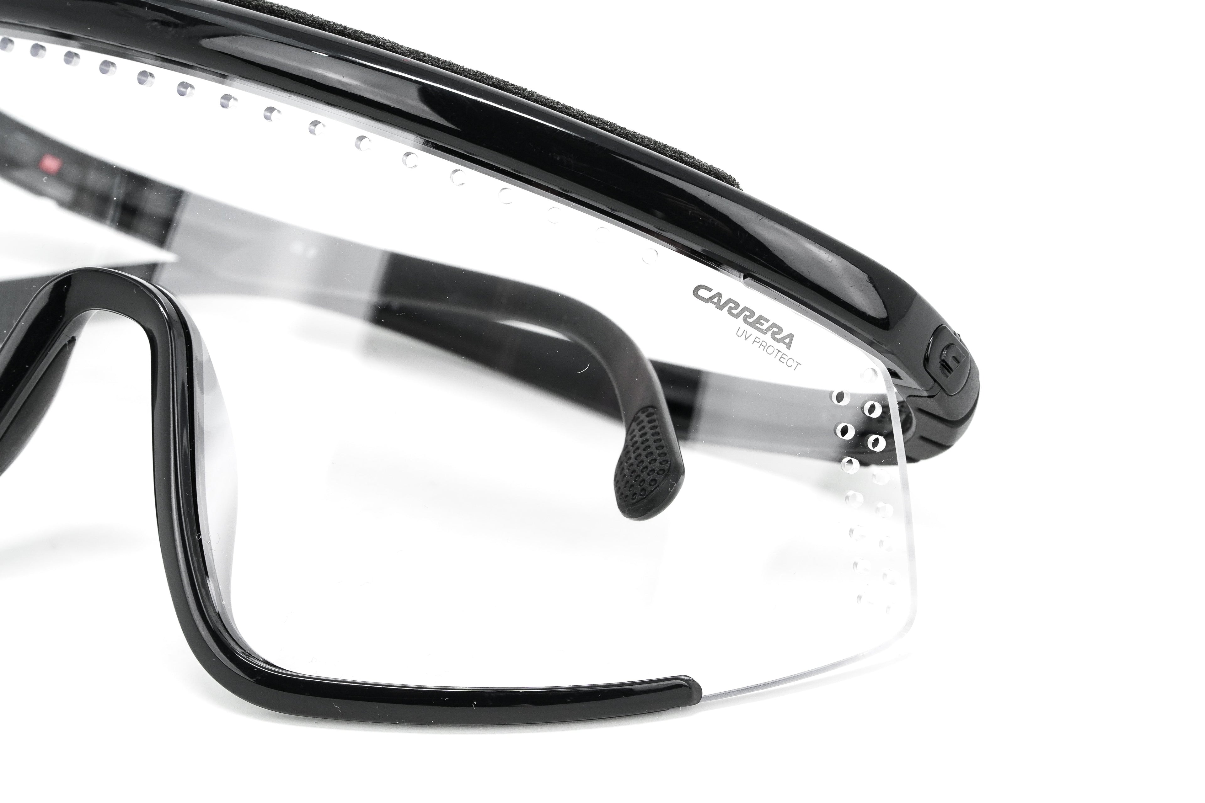 Carrera Unisex Sunglasses Shield Wap-Around Black/Clear