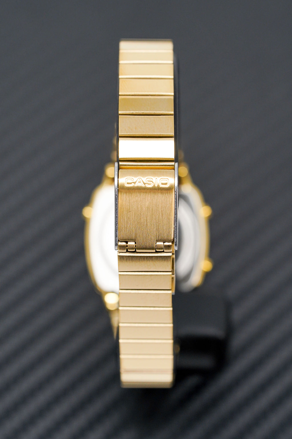 Casio Ladies Watch Digital Vintage Classic Flat Link Gold