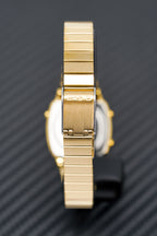 Casio Ladies Watch Digital Vintage Classic Flat Link Gold