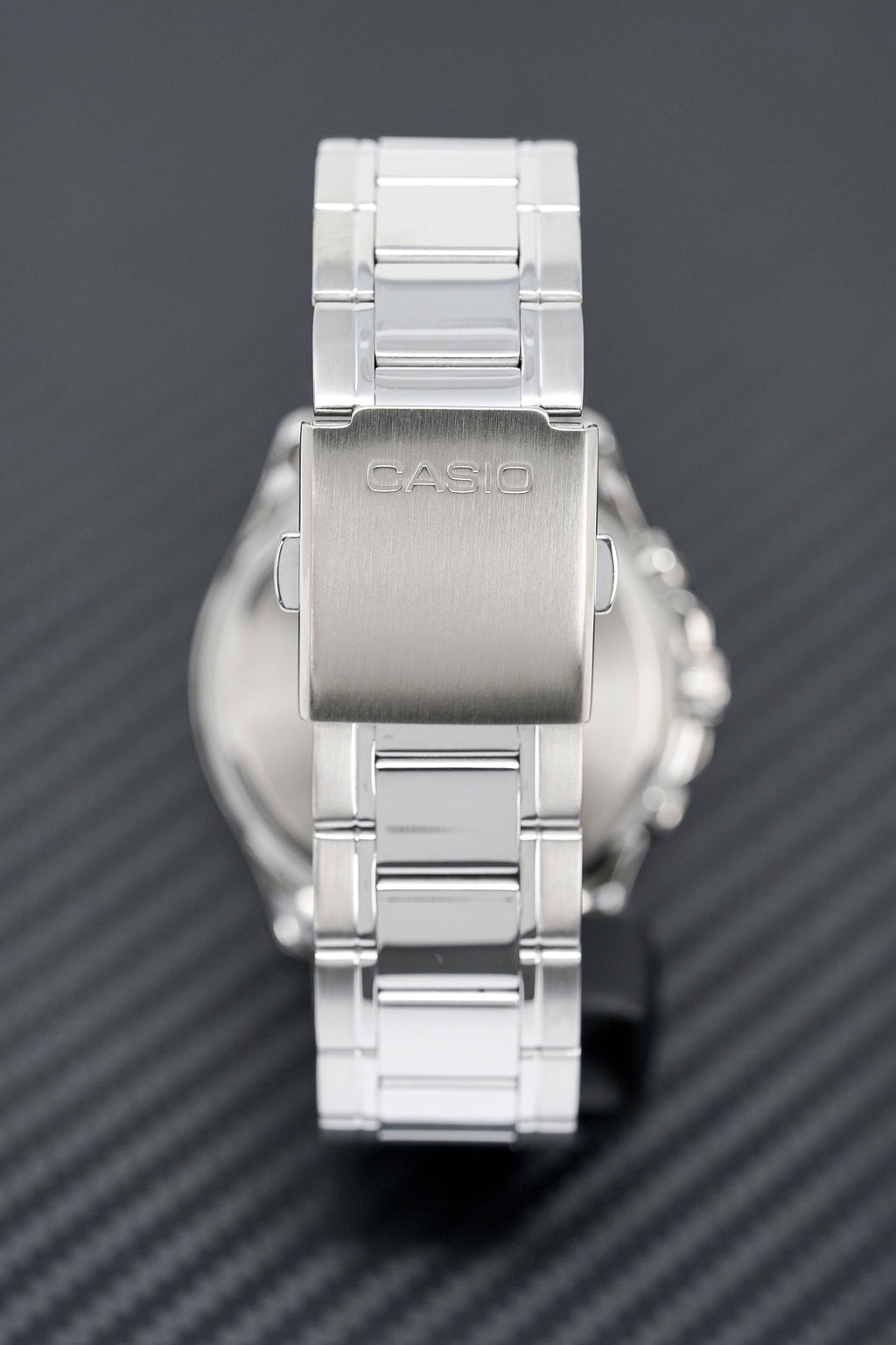 Casio Chronograph 47mm Silver Men's Stainless Steel Watch