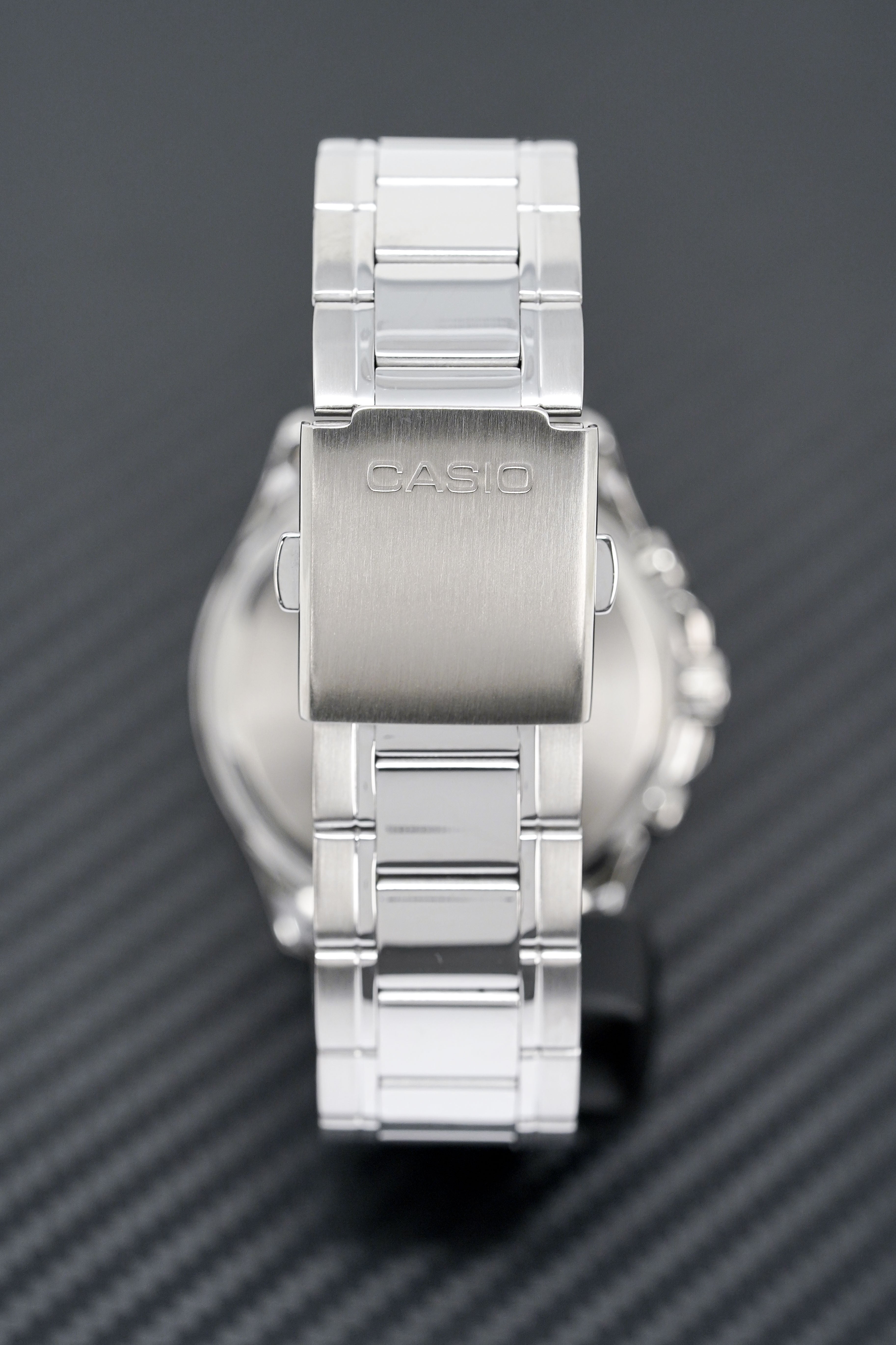 Casio Chronograph 47mm Silver Men's Stainless Steel Watch