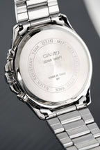 Casio Chronograph 47mm Silver Men's Stainless Steel Watch