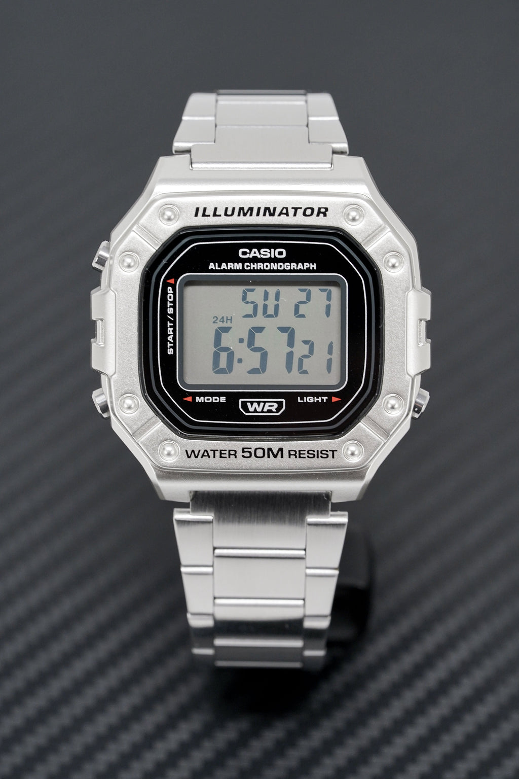 Casio Watch Chronograph Digital Silver